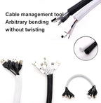 25ft - 1/2 inch Cord Protector, Split Sleeve Cable Management, Heavy Duty Wire Loom Tubing for Power Cords/USB/Audio Video – Pet Proof Chew Resistant Sleeving - Black