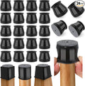 24 Pcs Chair Leg Floor Protectors Round, Silicone Felt Furniture Leg Pads Caps Covers for Hardwood Floors (Fit 15/16" to 1-5/16")