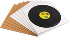 12.5x12.5 inch Corrugated Cardboard Sheets - 12" LP Record Insert Pads for Shipping, Mailing, Packaging, Art Supplies, DIY Crafts, 1/8" Thick Protective Sheets, One-Side White, 25 PCS