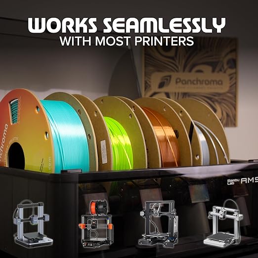 Panchroma PLA Blue 3D Printer Filament, 1.75mm, 1kg Spool, Easy to Print, High Speed Printing, Tangle Free, AMS Compatible, Perfect for Toys, Decor, Miniatures, Models & Cosplay