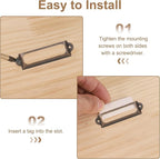 PATIKIL 60x24mm Metal Label Holders, 30 PCS Label Name Card Tag Frames with Screws for Office Library File Cabinets Shelves Wood Drawers Fabric Bins, Red Bronze