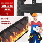 Heavy Duty Garage Shelving Units,6000LBS Deep Storage Shelves,Adjustable Metal Shelves,Large Steel Storage Racks,Industrial Shelving for Shop,Warehouse,Basement (Black, 24" D*52" W*48" H, 3 tier)