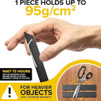 Magnetic Strips with Adhesive Backing - Magnetic Tape for Crafts - Tool and Knife Magnet Strips for Kitchen, Garage and Garden - Adhesive Magnetic Tool Holder Strip for Wall (11 Pieces, 6" x 1")