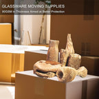 Packing Dishes Recyclable Packing Material for Moving Glassware Eco Friendly Moving Paper Sheets Bubble Cushion Wrap for Packing 80GSM Honeycomb Paper Roll with Fragile Stickers 15"x100'