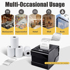 Azure Zone, Thermal Paper 2-1/4 X 85ft 200 Rolls, Fits Most POS Machines and Cash Registers, Great for Business Sales