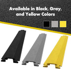 Kable Kontrol Drop Over Floor Cord Cover – 36” Inch Long 1 Channel Cable or Wire Protector – 20 Pcs Bulk Pack - Rubber Ramp for Indoor and Outdoor Use – Yellow