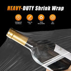 Stretch Film Shrink Wrap for Moving Supplies (15inch, 4 Pack) x 1000ft, Industrial Strength Plastic Wrap Stretch Roll for Pallet Wrapping Shipping Moving Boxes Storage Furniture with Handles, Clear