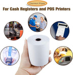 (50 Rolls) 3 1/8" x 230' Thermal Paper, POS Receipt Paper for Retail Business Cash Register, Fits Most Credit Card Terminal Point Of Sale
