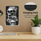 Clipboard with Storage High Capacity Plastic Nursing Clipboards with Pen Holder File Folder Storage Box Clipboard with Heavy Duty Clips for Teacher,Doctor,Offices-Skull