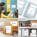 4×6 Inch White Removable Thermal Labels,Waterproof Thermal Label Stickers,200 Sheets per Roll with Perforated Lines
