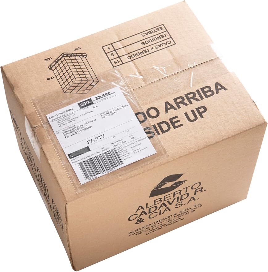 500 Units, 4.5"x5.5" Clear Packing List Shipping Label Envelopes - Heavy Duty Adhesive, Ideal for Labels, Invoices & Documents