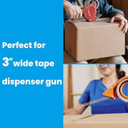 TAPEBEAR Clear Packing Tape 12 Rolls, 1.88" x 55Yards x 2.0mil Thick, Acrylic Adhesive Shipping Tape for Mailing, Sealing, Box Office Moving Packaging, Total 660Yards