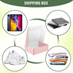 10 Pack 12"x9"x4" inch Shipping Boxes Pink Corrugated Cardboard Box for Small Business, Mailer, Shipping, and Packing