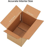 FARRAY Shipping Boxes 6x4x4 inches (Inner Size), 50 Pack Sturdy Kraft Corrugated Small Cardboard Boxes for Mailing Packing, Brown