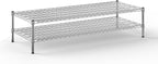 24" Deep x 60" Wide x 14" Height Wire Shelving Kit | 2-Tier | NSF Commercial Storage Rack Unit