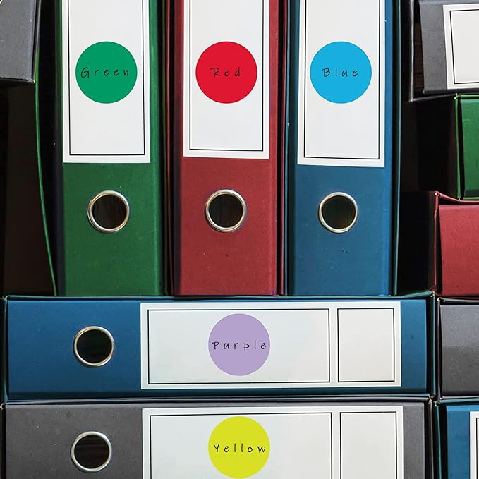 SHYGO® 1“ Brown Circle Dot Stickers Color Coding Labels, 1000PCS 2 Rolls