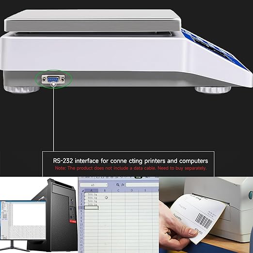Counting Scale 30kg/66lb x 0.5g Digital Bench Scale for Parts and Coins kg/g/lb/oz Electronic Gram Scale Large Range Lab Industrial Inventory Piece Counting Balance Scales