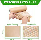 Honeycomb Packing Paper Wrap 12"x200' Recycled Bubble Cushioning Wrap Roll Eco Friendly Shipping Boxes Moving Wrap Packing Supplies Material with 20 Fragile Sticker Labels