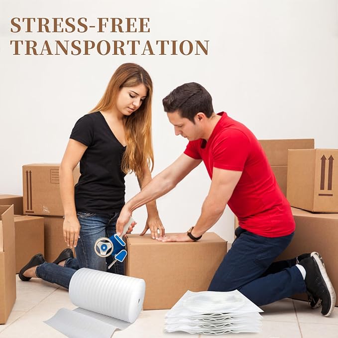 Moving Supplies, 14'' Wide X 80' Length Foam Wrap Roll, Packing Supplies for Packing, Moving, Fragile Articles, Furniture, Transportation Packaging.