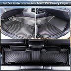 Aiqiying Floor Mats Compatible with Ford Escape 2020-2025 Models，All Weather Carpet Liners Waterproof Durable Custom-Fit Front Rear Full Set Protection TPE Accessories