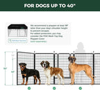 FXW Rollick Unleashed Dog Playpen for Indoor, Yard, RV Camping, 50 inch 16 Panels for Large Dogs, Black│Patented