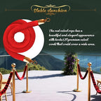 2Pcs Gold Stanchion Post Queue Velvet Ropes and Posts with Soild Base and 1pcs 5 Ft Red Velvet Ropes Carpet Ropes Posts Stanchion Set Crowd Control Barriers for Party Supplies