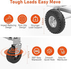 800 LBS Dolly Cart with Wheels, 2 in 1 Folding Hand Truck, Stainless Steel Heavy Duty Industrial Convertible Hand Cart, Utility Collapsible Hand Truck Dolly for Warehouse, Home, Office, Etc
