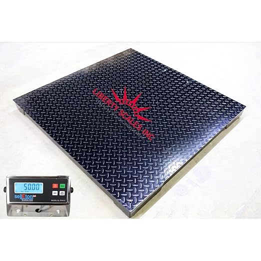 Liberty LS-700-4x4-1k-NN Industrial Floor Scales/Warehouse Pallet Scale with Indicator 48" x 48" | 1000 lbs x .2 lb
