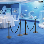 8 Packs Stanchion Posts Black Stainless Steel Stanchion Post Queue 5 ft Black Velvet Rope Red Carpet Ropes and Poles Crowd Control Barriers with Fillable Base for Theaters Wedding Exhibition