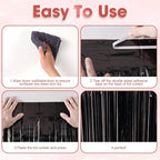 3 Pack 3.3 x 8.2 ft Laser Black Foil Fringe Backdrop Curtains, Tinsel Streamers Birthday Party Decorations, Fringe Backdrop for Graduation, Baby Shower, Gender Reveal, Disco Party