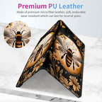 Car Registration and Insurance Holder,Leather Insurance License and Registration Card Holder for Car Glove Box, Auto Truck Document Holder Organizer for Men Women-Honey Moon Art