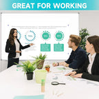 JILoffice Large Magnetic White Board, Dry Erase Whiteboard 96 x 48 Inch, 2 Pack, Silver Aluminum Frame Wall Mounted Board for Office Home and School