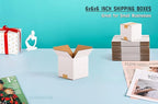 6x6x6 inch Small Shipping Boxes, White Corrugated Cardboard Boxes for E-Commerce, Mailing, Storage, Gifts Wrapping, 15 Pack