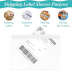 6”×9” Self-Adhesive Shipping Label Sleeves, FungLam Shipping Label Sleeves, Packing List Envelopes, Clear Top Loading Packing List, Shipping Labels Pouches for Shipping Labels/Files 200 Pack