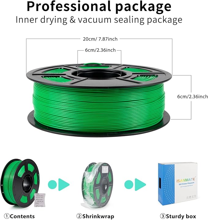 iSANMATE ASA Filament 1.75mm 12KG, UV & Weather Resistant 3D Printer Filament Perfect for Outdoor Functional Parts, Dimensional Accuracy +/- 0.02mm, 1kgX12 Spool