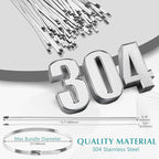 LEIFIDE 500 Pcs Metal Zip Ties 304 Stainless Steel Zip Ties Heavy Duty Self Locking 220 Pound Tensile Strength Cable Suitable for Exhaust Wrapping Fence Outdoor Workshop Canopy(15.7 Inch)