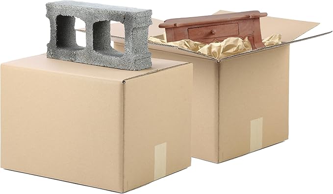 The Boxery Heavy-Duty Double Wall (ECT48) - 12"x10"x8" (25-Pack) | Corrugated Boxes for Shipping, Packaging, Moving, Storage Box for Home or Business, Strong Wholesale Bulk Boxes