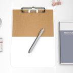 Hongri Plastic Clipboard with Pen Holder, White 8.5x11 Letter Size Clip Board for Classroom, Office, Students, Nurses and Women, Low Profile Clip, Size 12.5 x 9 in(Pack of 6)