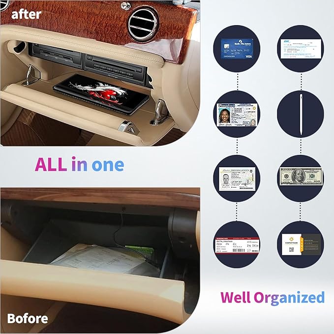 Car Registration and Insurance Holder,Leather Insurance License and Registration Card Holder for Car Glove Box, Auto Truck Document Holder Organizer for Men Women-Red Heart with Feather