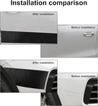 MYFAMIREA Car Door Edge Guards Carbon Fiber, 5D Gloss Black Vinyl Automotive Entry Sill Protector Wrap Film, Universal Self-Adhesive Auto Door Trim Strips Anti-Collision (33Ft x 2.8In)