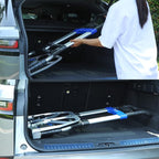 Folding Hand Trucks Heavy Duty by Leeyoung,500 lb Aluminium Folding Hand Cart Dolly with 8 inch Wheels (incl 2 Bungee Cords)