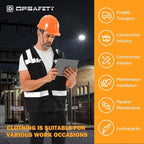 Reflective Safety vest With back plan pocket,High visibility Class 2 Heavy Duty Surveyor Vest with Zipper,Hi Vis Vest ANSI/ISEA Standard, Construction Work Vest for Men＆Women(Black,4XL)