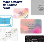 100 Custom Vinyl Stickers - Upload Your own Image, Text, Design, Logo - Personalized Logo Labels for Handmade, Packaging, Bottle, Jars, Candle, Brand Stickers (Watercolor, 3x2)