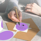 2 Inch Purple Round Thermal Labels,600 Labels/Roll,Self-Adhesive Circle Inventory Stickers, Multi-Purpose Round Roll Thermal Printing Stickers for Business and Domestic Use