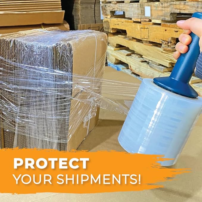 WOD SFD5 Industrial Mini Hand Stretch Wrap Film Plastic Dispenser - Used for Storage Moving, Pallet Wrap, Packaging, Wrapping: Fits 3 in Core (Pack of 5)