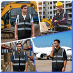 BeautyWill Custom Logo Safety Vest S,M,L,XL,2XL,3XL,4XL Personalized Safety Vest High Visibility Apparel