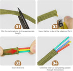 Polyamide Cable Sleeve, 10ft Flexible Expandable Braided Sleeving, Cable Management Sleeve for TV Computer Office Home Entertainment (Green, 3/4")
