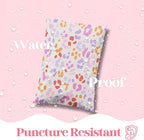 10x13 Designer Poly Mailer 100 Pack Heavy Duty Waterproof Self Seal Shipping Bags for Small Business Large Mailing Envelopes Bulk Tear Resistant Cute Packaging Preppy Leopard