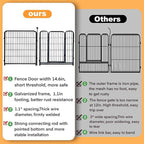 24 in(H) Decorative Garden Fences with Gate, 8 Panels Total 15.7 ft(L) Heavy Duty Iron Animal Barrier Fence for Yard,Suitable for Indoor Pet Fence Or Outdoor Dog Fencing, Garden Border Fence