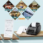 3 1/8" x 230' (10 Rolls) Thermal Receipt Paper, 80mm BPA Free Point of Sale Cash Register Paper for POS System - AUEAR